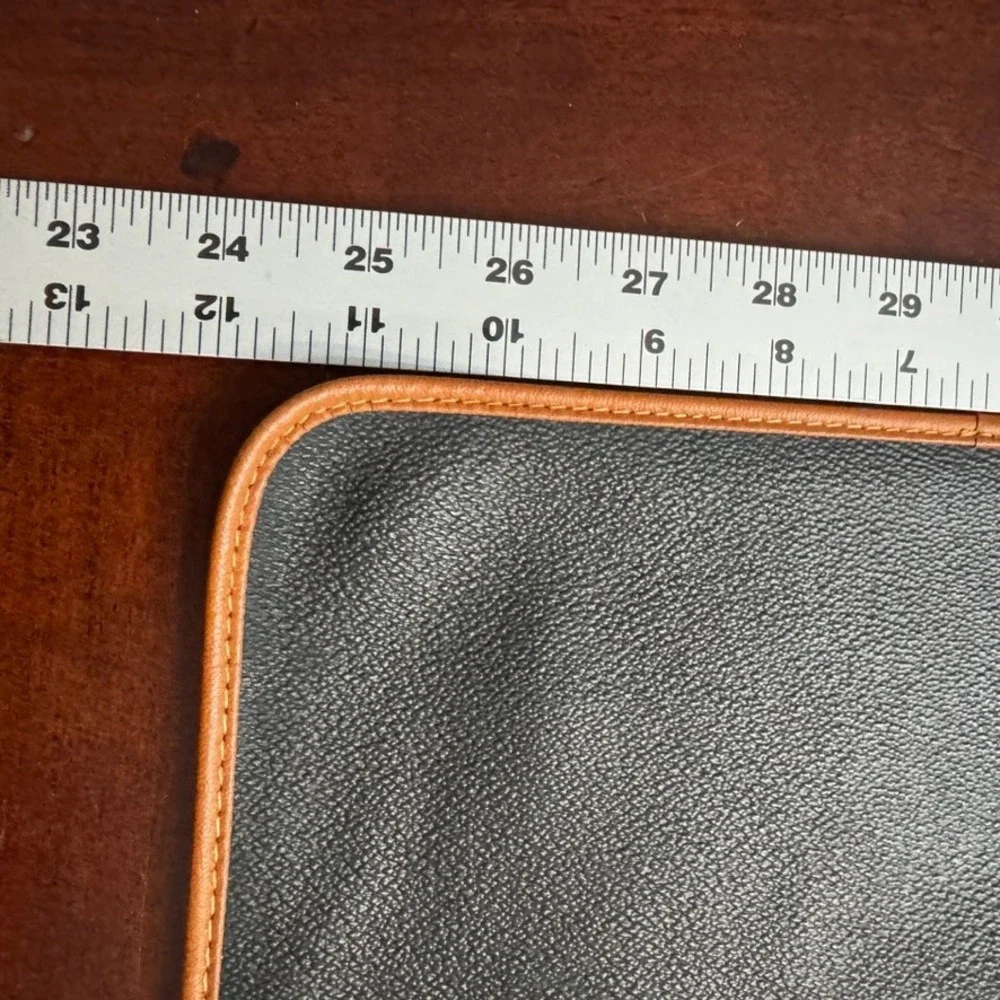 Hartmann I Santi Vintage Black Leather Portfolio Case Document Bag Made in Italy